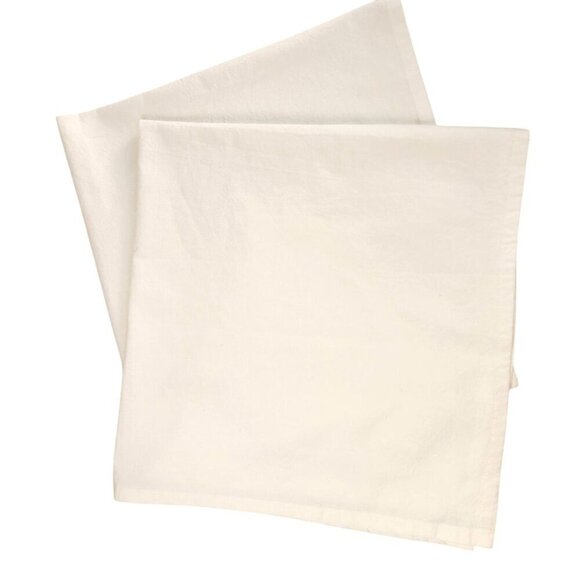 2 White 100% Cotton Dish Towel 26x26 in with hanging loop Kitchen Linen - Picture 7 of 7